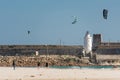 June 24, 2023 Balneario, Tarifa, Spain Big Beto Gomezair jumping kitesurfing kitesurf kiteloop jump GKA Kite World Tour location