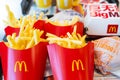 24 June 2018 - Bangkok ::french fries and burger from Mc Donald