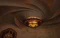 The ceiling lamp in Batllo house. Barcelona. Spain Royalty Free Stock Photo