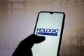 June 8, 2020, Brazil. In this photo illustration the Hologic logo seen displayed on a smartphone