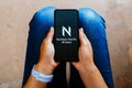 June 16, 2023, Brazil. Northern Pacific Airways (NPA) logo is displayed on a smartphone screen