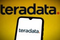 June 14, 2021, 2021, Brazil. In this photo illustration the Teradata Corporation logo seen displayed on a smartphone Royalty Free Stock Photo