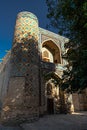 View over the Poi Kalon Mosque and Minaret at the sunset, Bukhara, Uzbekistan Royalty Free Stock Photo