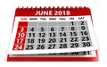 june 2018 calendar