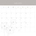 June 2023 calendar Royalty Free Stock Photo