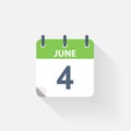 4 june calendar icon