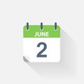 2 june calendar icon