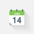 14 june calendar icon