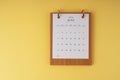 June 2024 calendar on yellow background
