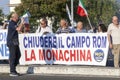 11 June 2015. Citizens protest against the gypsies in Rome, Italy