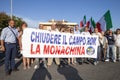 11 June 2015. Citizens protest against the gypsies in Rome, Italy