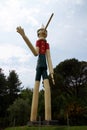 June 09 2015; Collodi, Italy; highest wooden Pinocchio in the world in Collodi, Tuscany