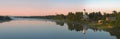 June dawn on the Pasha river. Leningrad region