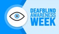 June is Deafblind Awareness Week background template. Holiday concept. use to background, banner,