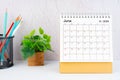 June 2024 Desk Calendar with pencil