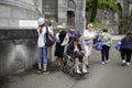 June 12, 2017 -France - Lourdes - General views of the Shrine with the parishioners preparing to pray at the special Mass of the