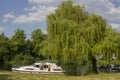 14 June 23 Friends and Families relaxing on a beautiful motor cruiser berthed on the Thames at Cookham in Berkshire