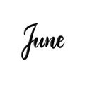 June Handwritten Brushpen Lettering