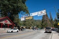 Looking down Main Street of Idyllwild California on the Fourth of July holiday weekend