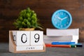 June 09. June 09 wooden cube calendar