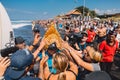 June 3, 2018. Keramas, Bali, Indonesia. Award ceremony of competition WSL Corona Bali Protected. Winner professional surfer Lakey