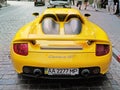 June 12, 2011, Kiev - Ukraine. Yellow Porsche Carrera GT in the center of Kiev