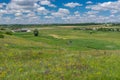 June landscape with water-meadows and Sura riverside