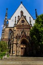 June 4, 2021 Leipzig, Germany. Thomaskirche St Thomas Church in Leipzig Germany where Johann Sebastian Bach worked as a Royalty Free Stock Photo