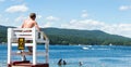 Lifeguard supervising Lake George