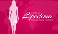 June Lipedema Awareness Month Pink Background Illustration Banner