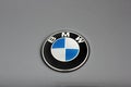 Kiev, Ukraine. June 10, 2017. Logo BMW. Gray car Royalty Free Stock Photo