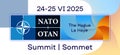 24-25 June 2025 Logo of the NATO Summit in The Hague Royalty Free Stock Photo