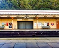 14 June 2023 - London, UK: Platform at Westbourne Park underground station Royalty Free Stock Photo