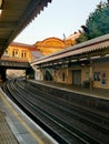 14 June 2023 - London, UK: Platform at Westbourne Park underground station Royalty Free Stock Photo