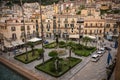 June 15, 2023 - The Main Square Of Monreale, In The South Of Italy, Near Palermo, Taken From The Roof Of The Cathedral of Monreale