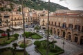 June 15, 2023 - The Main Square Of Monreale, In The South Of Italy, Near Palermo, Taken From The Roof Of The Cathedral of Monreale