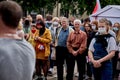 June 7 2020 Minsk Belarusian people walk down the street