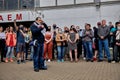 June 7 2020 Minsk Belarusian people walk down the street