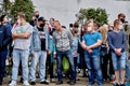 June 7 2020 Minsk Belarusian people walk down the street