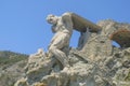 June 2023 Monterosso, Italy: statue of the Giant Il Gigante of Arrigo Minerbi in Monterosso, Liguria, Italy Royalty Free Stock Photo