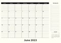 June 2023 Monthly Business Desk Pad Calendar