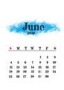 2023 June monthly calendar