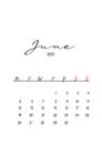 2023 June monthly calendar