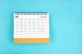 June 2024, Monthly desk calendar for 2024 year on blue background