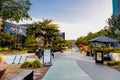 June 8, 2019 Mountain View / CA / USA - Evening view of the Google campus in Silicon Valley; The