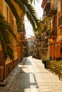 JUNE 2017, NAFPLIO, GREECE Traditional cozy greek street in old town
