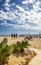 Deserted beach in a bathhouse