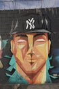 JUNE 3, 2018 - New York, New York - Image of NY Yankee - Street Art Gallery from the Bushwick Collective Royalty Free Stock Photo