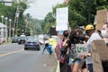 06 June 2020 - Newtown, Pennsylvania, USA - BLM, Black Lives Matter protest, after the murder of George Floyd in Minneapolis.