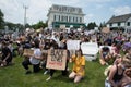 06 June 2020 - Newtown, Pennsylvania, USA - BLM, Black Lives Matter protest, after the murder of George Floyd in Minneapolis.